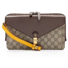 Gucci GG Supreme Leather Tiger Document Crossbody