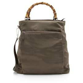 Tote Gucci Vintage Quilted Nylon Bamboo