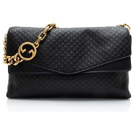 Borsa a tracolla grande in pelle Microguccissima Gucci