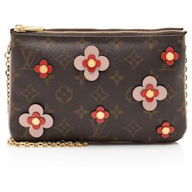 Pochette Louis Vuitton Monogram Canvas Blooming Flowers Double Zip