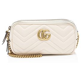 Gucci Matelasse Leather GG Marmont Triple Zip Mini Bag