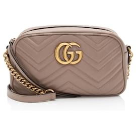 Borsa Gucci Matelasse Leather GG Marmont Small Camera Bag