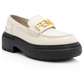 Fendi Fendigraphy Leder Platform Loafer - Größe 10 / 40
