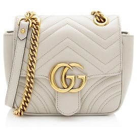 Gucci Matelasse Leather GG Marmont Square Mini Schultertasche