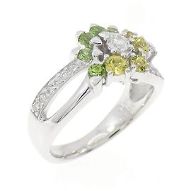 Autre Marque Anello Kasahara Masumi Au750 con pietra colorata e diamante
