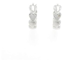 Autre Marque Orecchini a Cuore in Diamanti K14WG