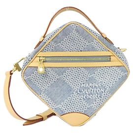 Borsa Messenger Louis Vuitton Damier Denim 3D Chess