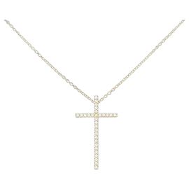 Autre Marque Collana a Croce con Diamanti Star Jewelry Au750