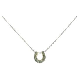Autre Marque Collana Horseshoe in Diamanti Au750