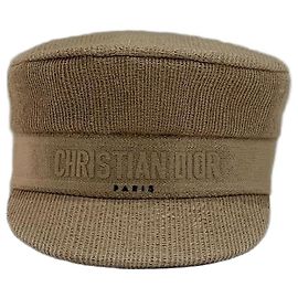 Dior Cappellino da baseball in cotone ricamato Beige