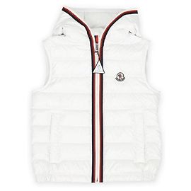 Moncler Kids DORCAS Steppweste mit Kapuze (Weiß)