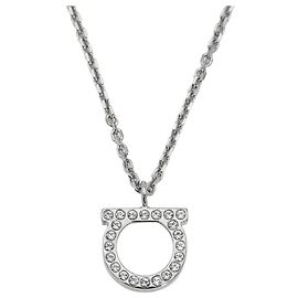 Salvatore Ferragamo Collana Gancini Crystal da donna