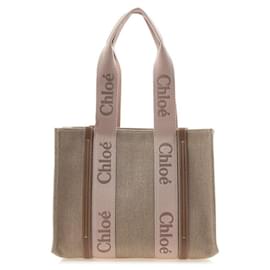 Borsa Tote in lino Woody - Chloé