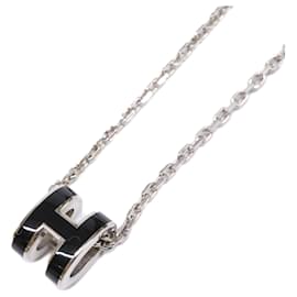 Collier Pop H Hermes en noir et argent - Hermès