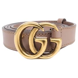 Gucci Double G Slim Gürtel in Beige