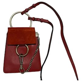 Chloé Faye Bracelet Mini Borsa a Tracolla Rossa