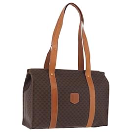 Céline Borsa Tote CELINE Macadam Canvas PVC Marrone Oro Auth am12199A