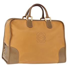 Borsa a mano LOEWE Amazona 40 in pelle marrone oro Auth 193805A