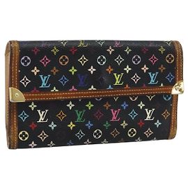 LOUIS VUITTON Monogram Multicolor Porte Tresor International M92658 Auth BA14227