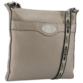 Borsa a Spalla FENDI Celeria Pelle Grigio Argento Autentica 193080A
