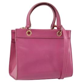 Céline Borsa CELINE in pelle 2way Rosa Oro Auth 193077A