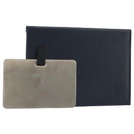 LOUIS VUITTON Taiga Mirror Case Specchio a mano Navy LV Auth 194615