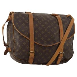 LOUIS VUITTON Borsa a Spalla Monogram Saumur40 LV Auth 186579