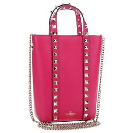 Borsa VALENTINO in pelle 2way Rosa Tonalità Oro Auth ki6698V
