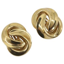 Orecchini Christian Dior in metallo color oro Auth ar14139