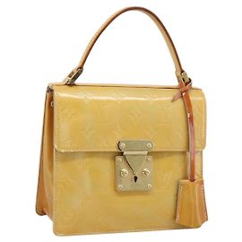 LOUIS VUITTON Monogram Vernis Spring Street Hand Bag Gris M91029 LV Auth 194572