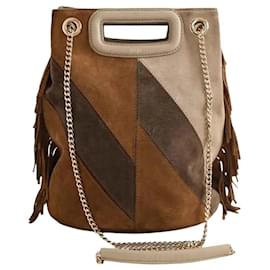 Borsa a tracolla Maje in scamosciato marrone