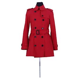Trench-coat in cotone rosso - Burberry