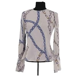 Blusa Louis Vuitton de seda gris XS