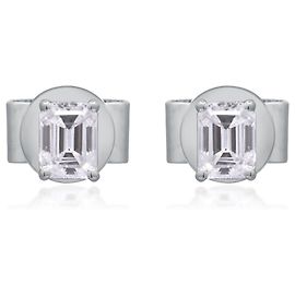 Autre Marque Orecchini in diamanti creati in laboratorio in oro bianco 0.47 ctw