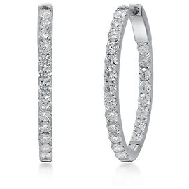Autre Marque Orecchini in diamanti lab-grown in oro bianco 3.06 ctw