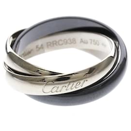 Cartier Trinity Ring aus Weißgold und Keramik