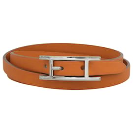 Hermes Api 3 Silver Hardware Triple Strand Leather Bracelet - Hermès