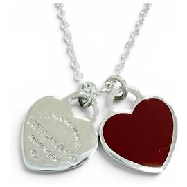 Tiffany & Co Collana con pendente Tiffany Return to Mini Double Heart Tag