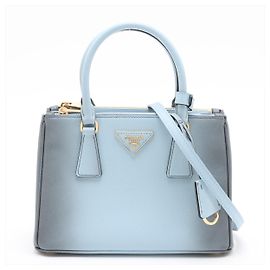 Prada Bolso de Mano Galleria Small Saffiano Lux Leather Blue