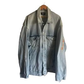 Balenciaga Chaqueta Vaquera Logo Metal