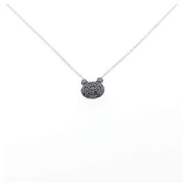 Autre Marque Collana in oro bianco Au750 e oro nero con diamanti