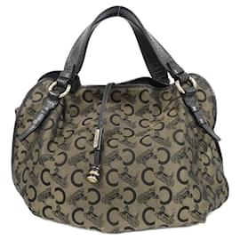 Celine Bitter Sweet Schultertasche aus Canvas und Leder - Céline