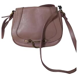 Borbonese Borsa a Tracolla in Pelle Rosa Cipria - Autre Marque
