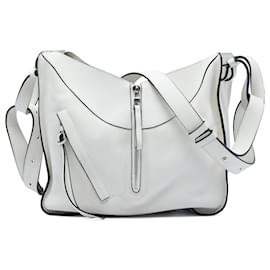 Borsa Hammock in pelle di vitello granulata bianca LOEWE Small - Loewe