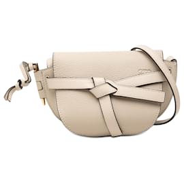 LOEWE Borsa a tracolla mini in pelle marrone Gate - Loewe