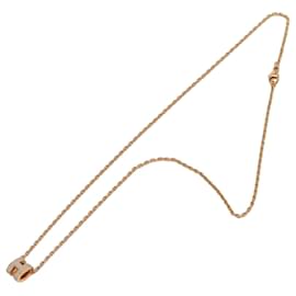 Collier pendentif Hermès Mini Pop H en émail rose or rose