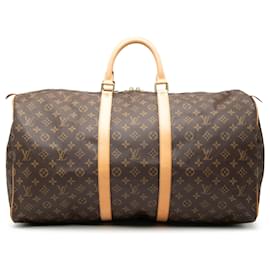Louis Vuitton Marrone Monogram Keepall 55