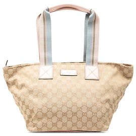 Gucci Beige GG Canvas Web Tote