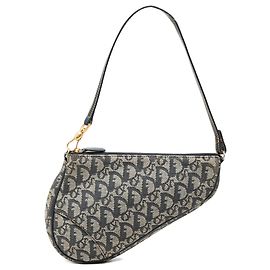 Pochette Saddle Blue Mini Diorissimo in tela