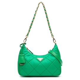Borsa Prada Green Impuntu Re Nylon Re Edition 1995 Chaine